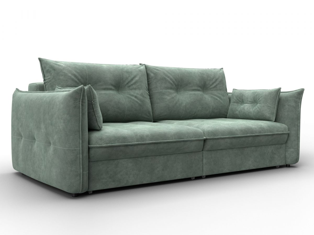 133644 Диван прямой Лига-100 НПБ | велюр | brut 08 зеленый