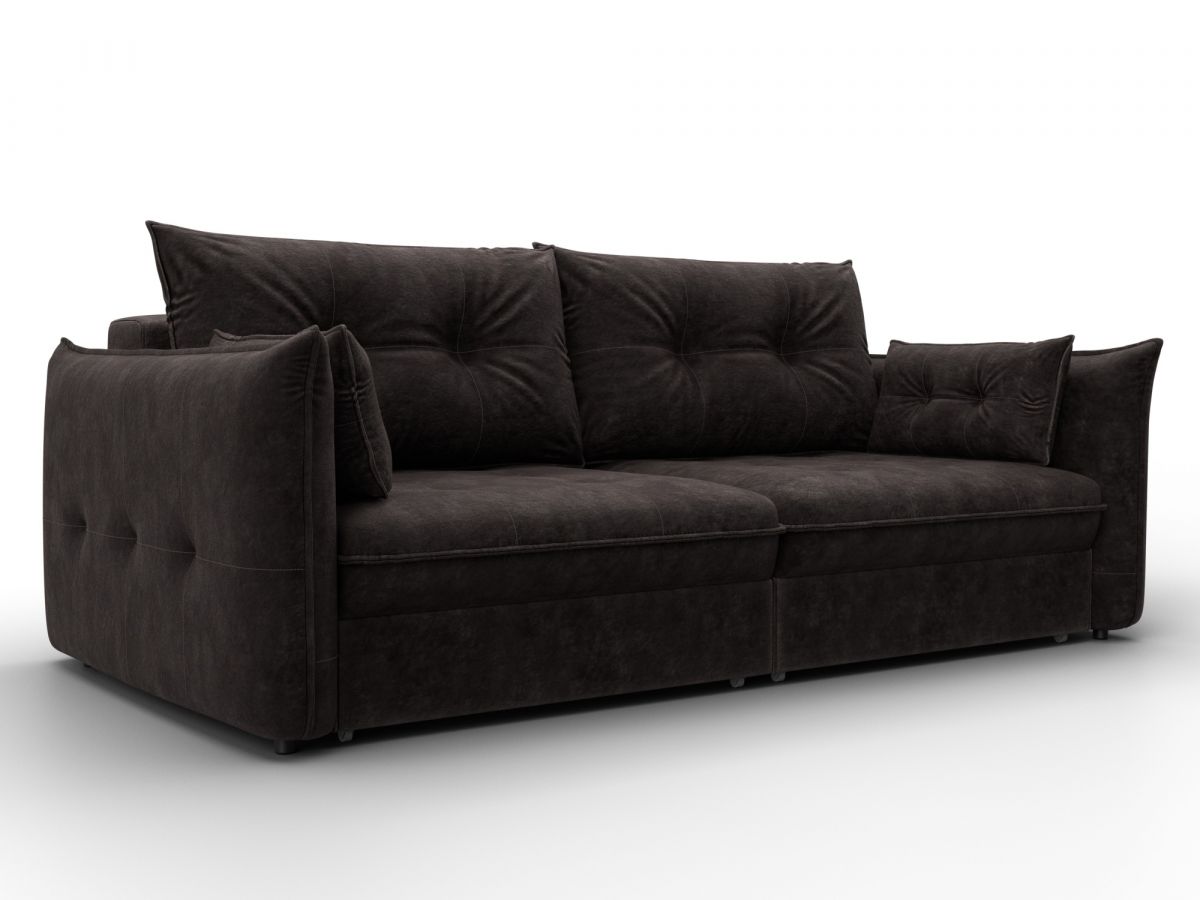 133646 Диван прямой Лига-100 НПБ | велюр | brut 17 коричневый