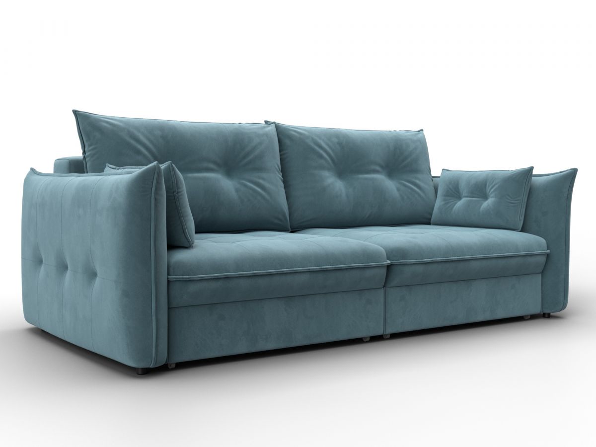 133648 Диван прямой Лига-100 НПБ | велюр | seven 113 бирюзовый