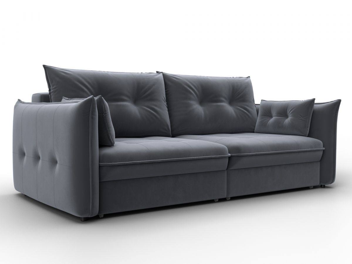 133650 Диван прямой Лига-100 НПБ | велюр | seven 17 серый