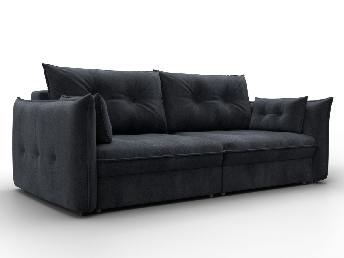 133657 Диван прямой Лига-100 НПБ | велюр | tower 11 темно-серый