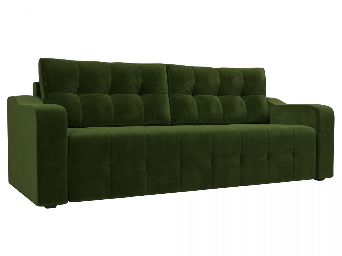 117483 Диван прямой Лиссабон | микровельвет | зеленый