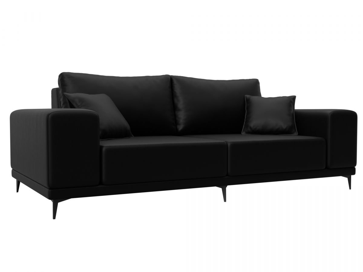 126695 Диван прямой Льюес | экокожа | grifon 18 черный