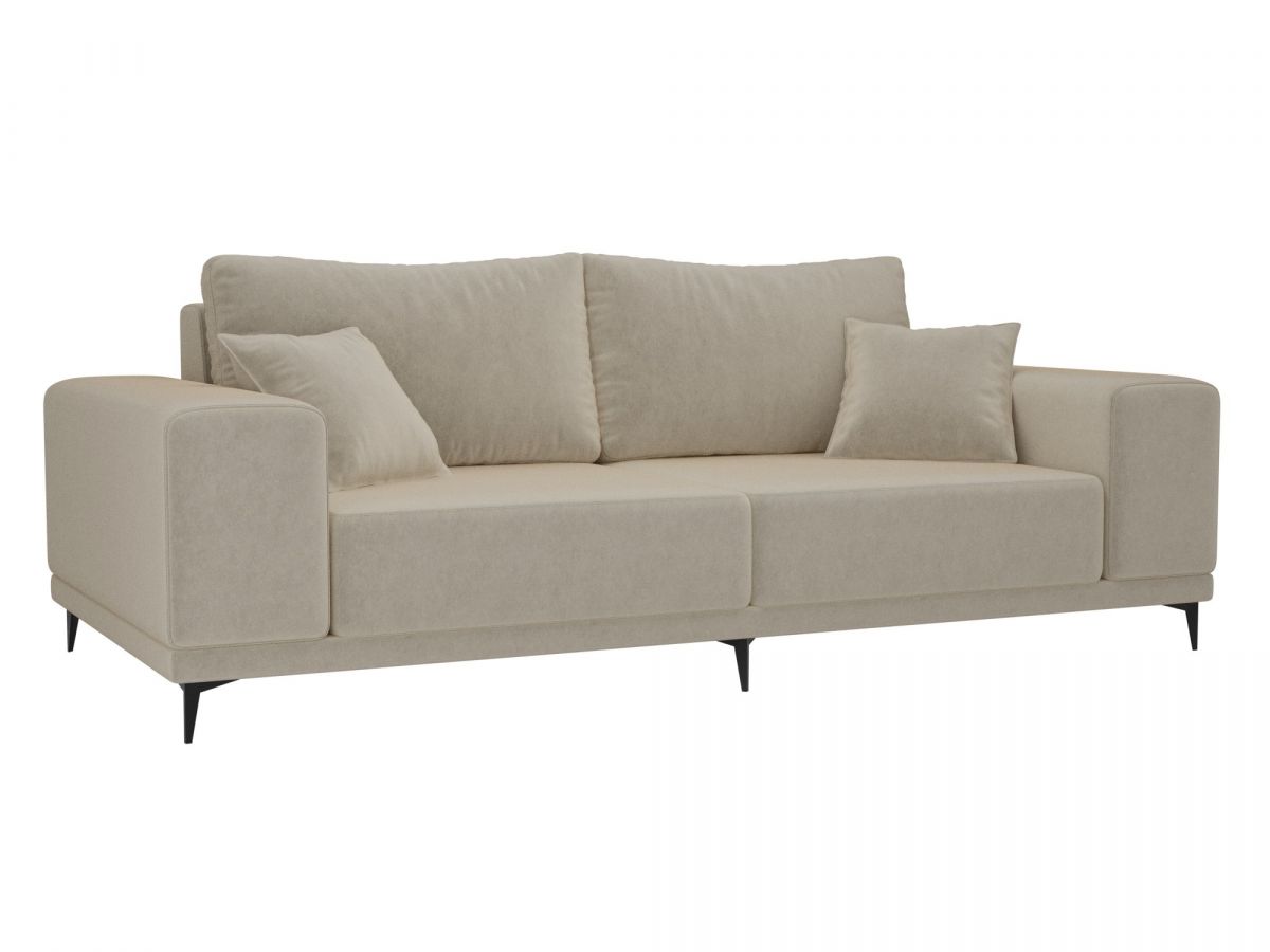 108601 Диван прямой Льюес | микровельвет | бежевый