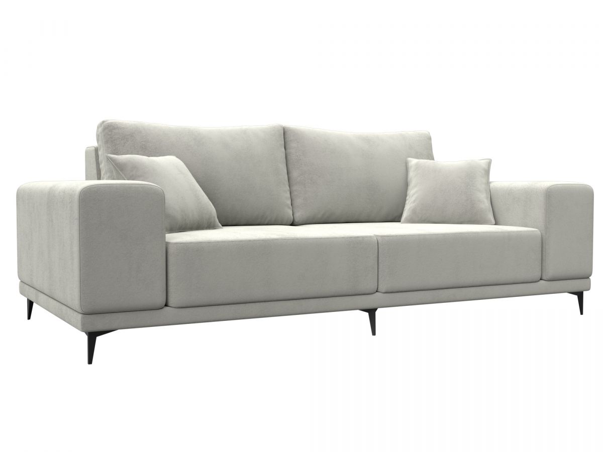 126697 Диван прямой Льюес | велюр | tower 01 серый