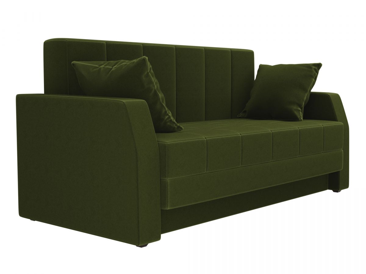 27897 Диван прямой Малютка | микровельвет | зеленый