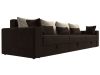 114752 Диван прямой Майами Long | микровельвет | коричневый, бежевый, коричневый - 3