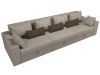 114747 Диван прямой Майами Long | рогожка | бежевый, бежевый, коричневый - 5