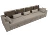 114773 Диван прямой Майами Long | рогожка | бежевый, коричневый, бежевый - 5