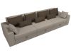 114772 Диван прямой Майами Long | рогожка | бежевый, коричневый, коричневый - 5