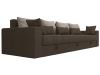 114775 Диван прямой Майами Long | рогожка | коричневый, бежевый, коричневый - 3