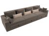 114765 Диван прямой Майами Long | велюр | коричневый, коричневый, бежевый - 6