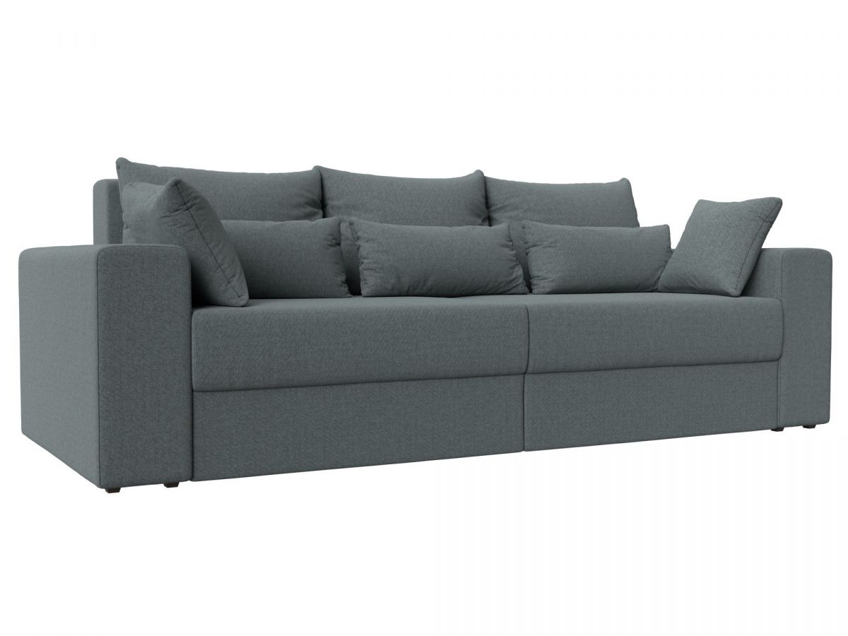 121154 Диван прямой Майами | рогожка | амур серый