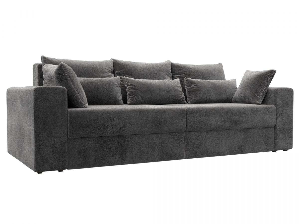 126738 Диван прямой Майами | велюр | tower 10 серый