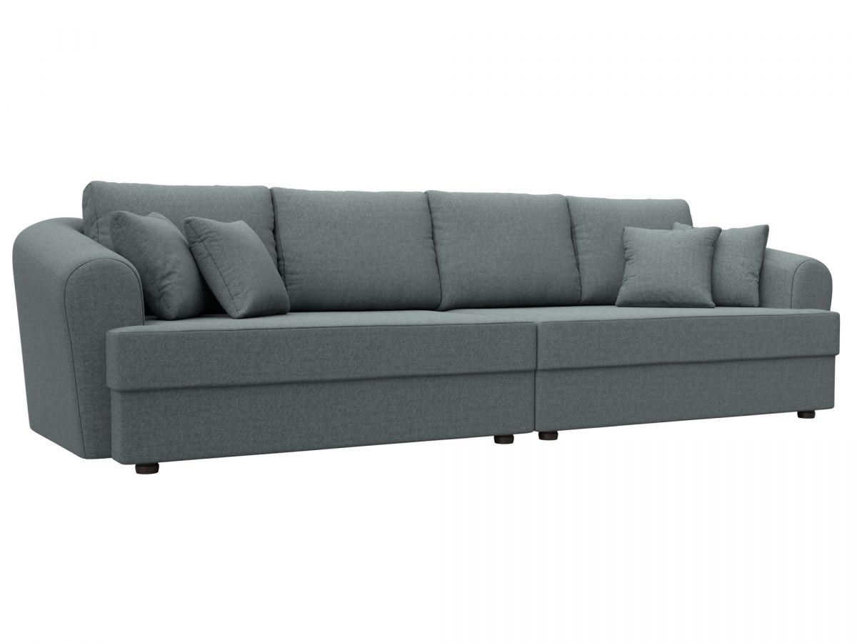 124279 Диван прямой Милтон | рогожка | амур серый