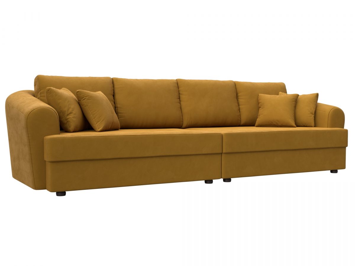 126801 Диван прямой Милтон | велюр | brut 10 желтый