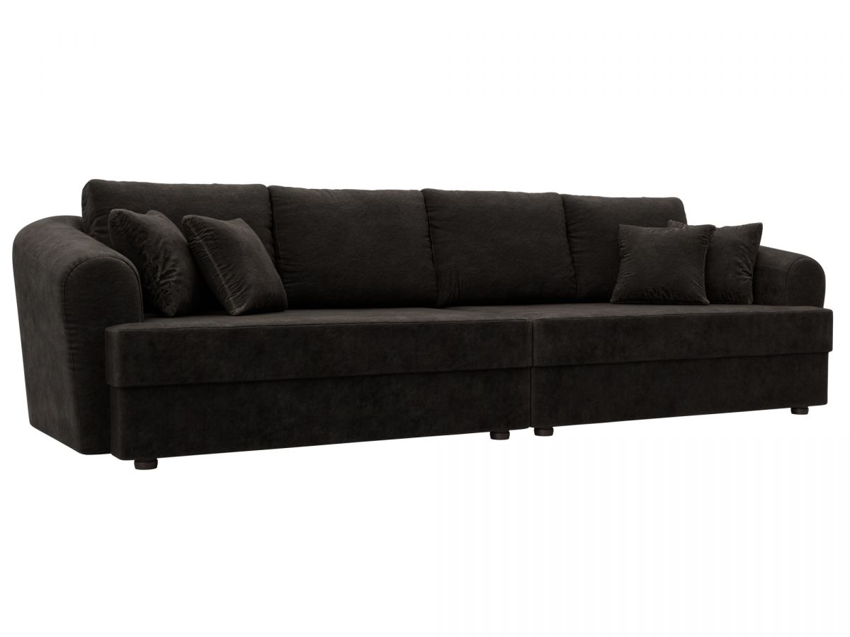 126805 Диван прямой Милтон | велюр | brut 17 коричневый