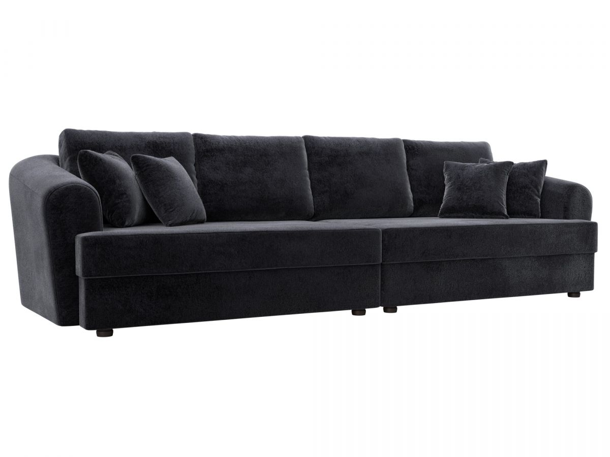 127270 Диван прямой Милтон | велюр | tower 11 черный