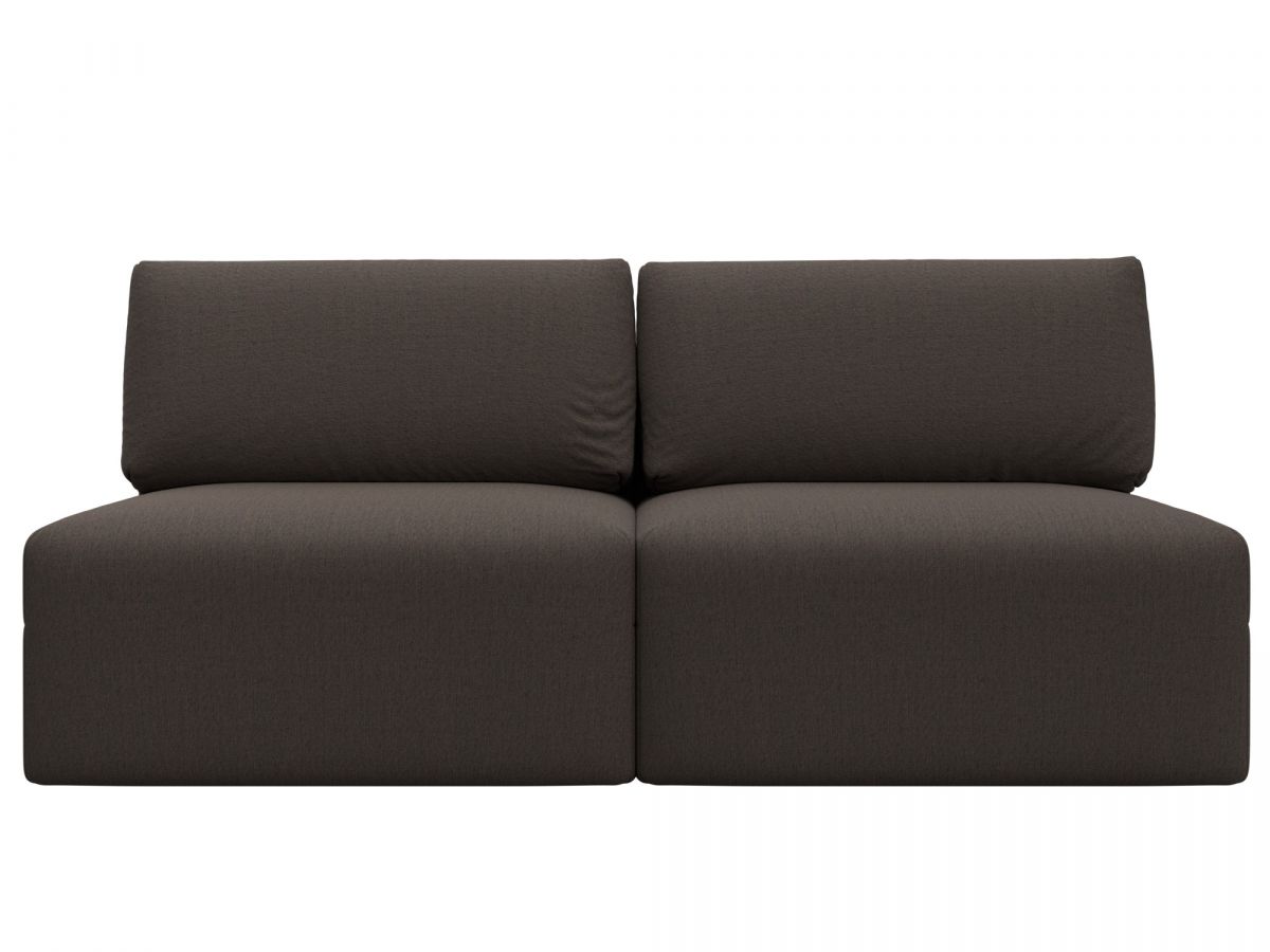 129704 Диван прямой модульный Лига-060 НПБ | рогожка | амур 05 коричневый