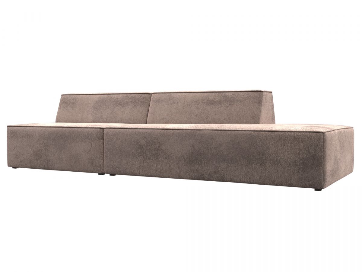 126888 Диван прямой модульный Монс Модерн правый | велюр | tower 05 бежевый