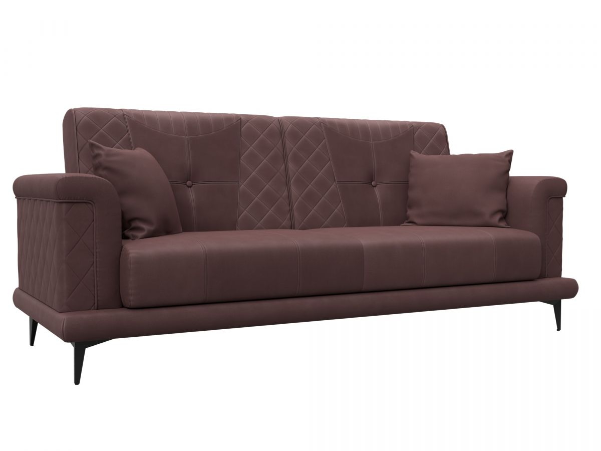 126911 Диван прямой Неаполь | замша | joly 09 бордовый