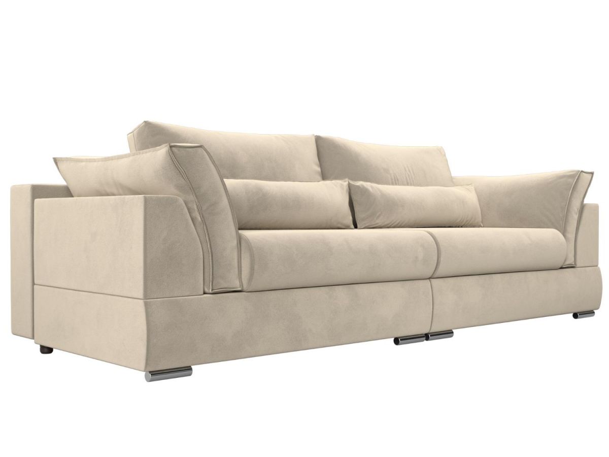 115068 Диван прямой Пекин | микровельвет | бежевый