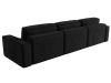 121057 Диван прямой Прага Классик лонг | микровельвет | черный - 6