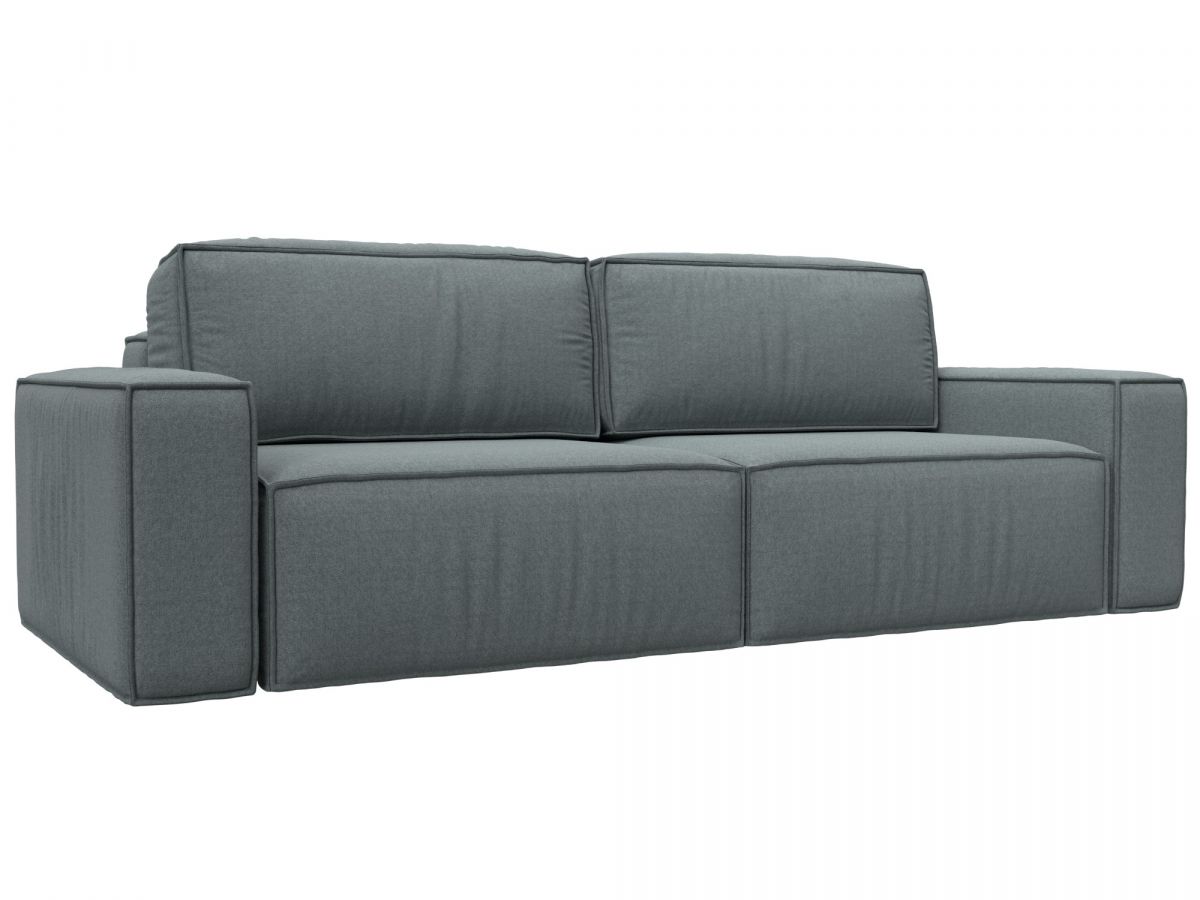 124339 Диван прямой Прага классик | рогожка | амур серый