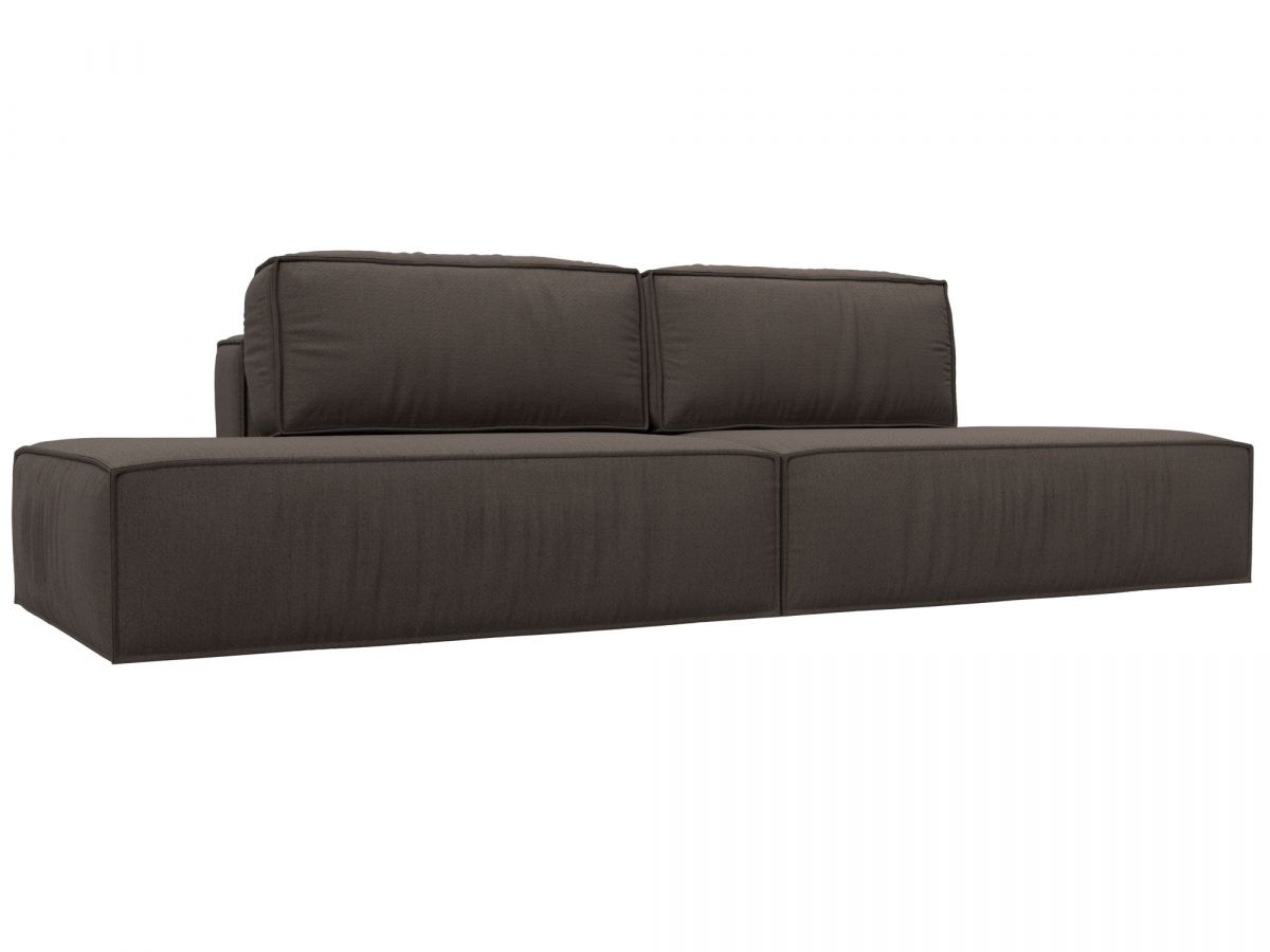 124346 Диван прямой Прага лофт | рогожка | амур коричневый