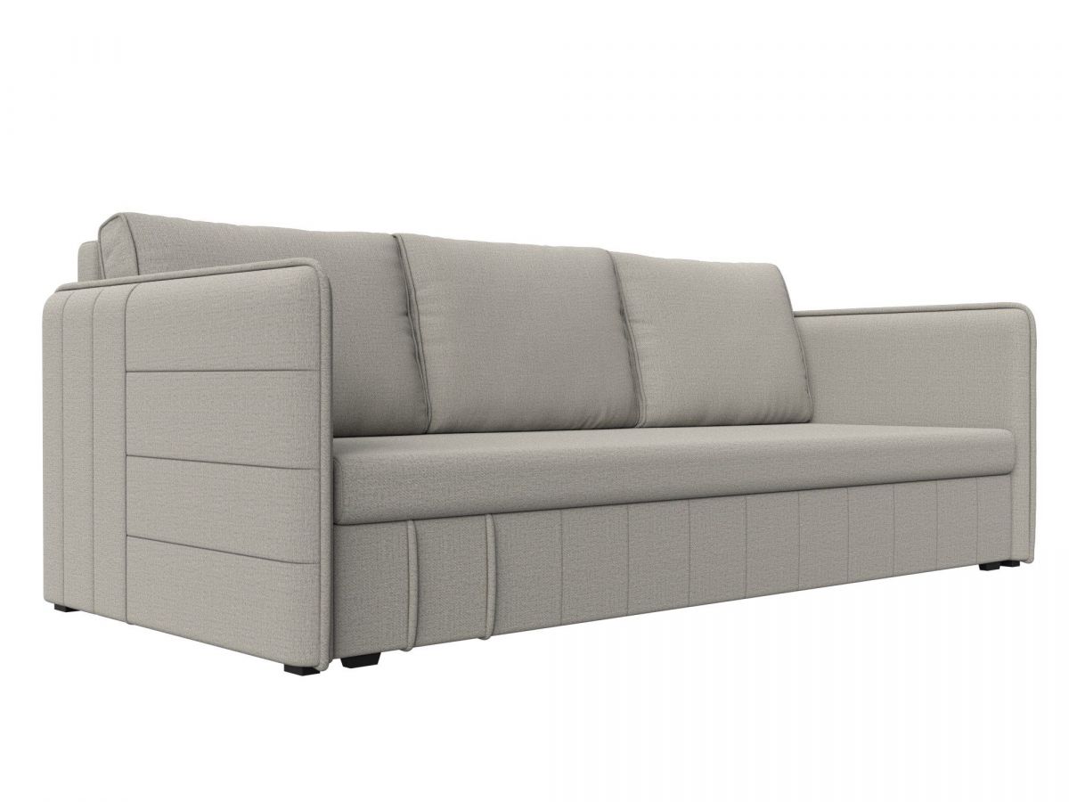 121142 Диван прямой Слим | рогожка | амур бежевый