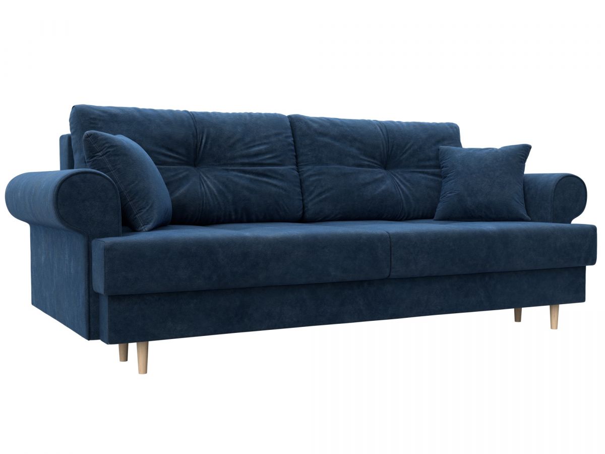 127127 Диван прямой Сплин | велюр | brut 11 синий