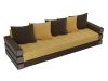 108420 Диван прямой Венеция | микровельвет | желтый, коричневый - 4