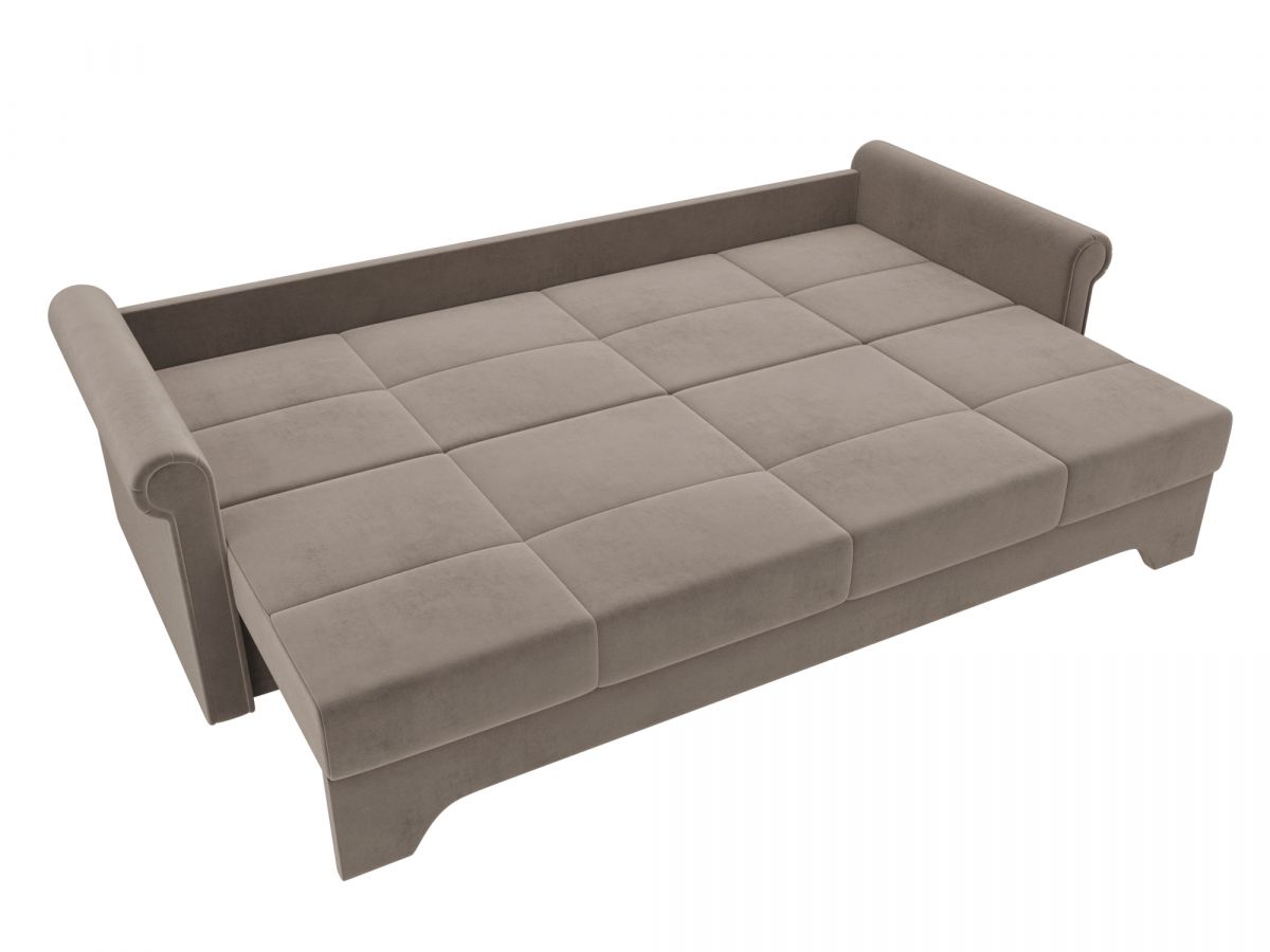 101171 Диван прямой Европа | велюр | коричневый