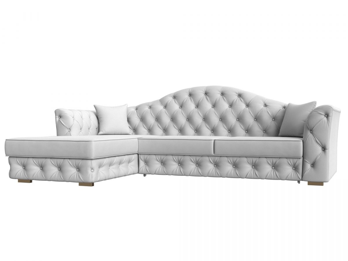 121632L Диван угловой Артис левый угол | экокожа | белый