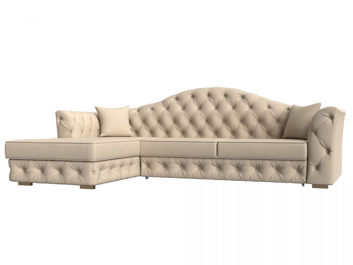 121630L Диван угловой Артис левый угол | экокожа | бежевый
