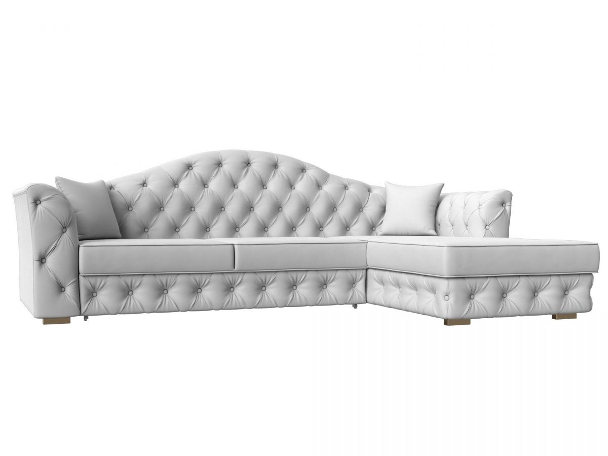 121632 Диван угловой Артис правый угол | экокожа | белый