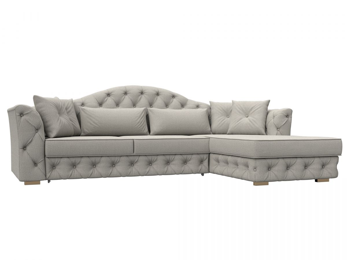 122769 Диван угловой Артис правый угол | рогожка | амур бежевый