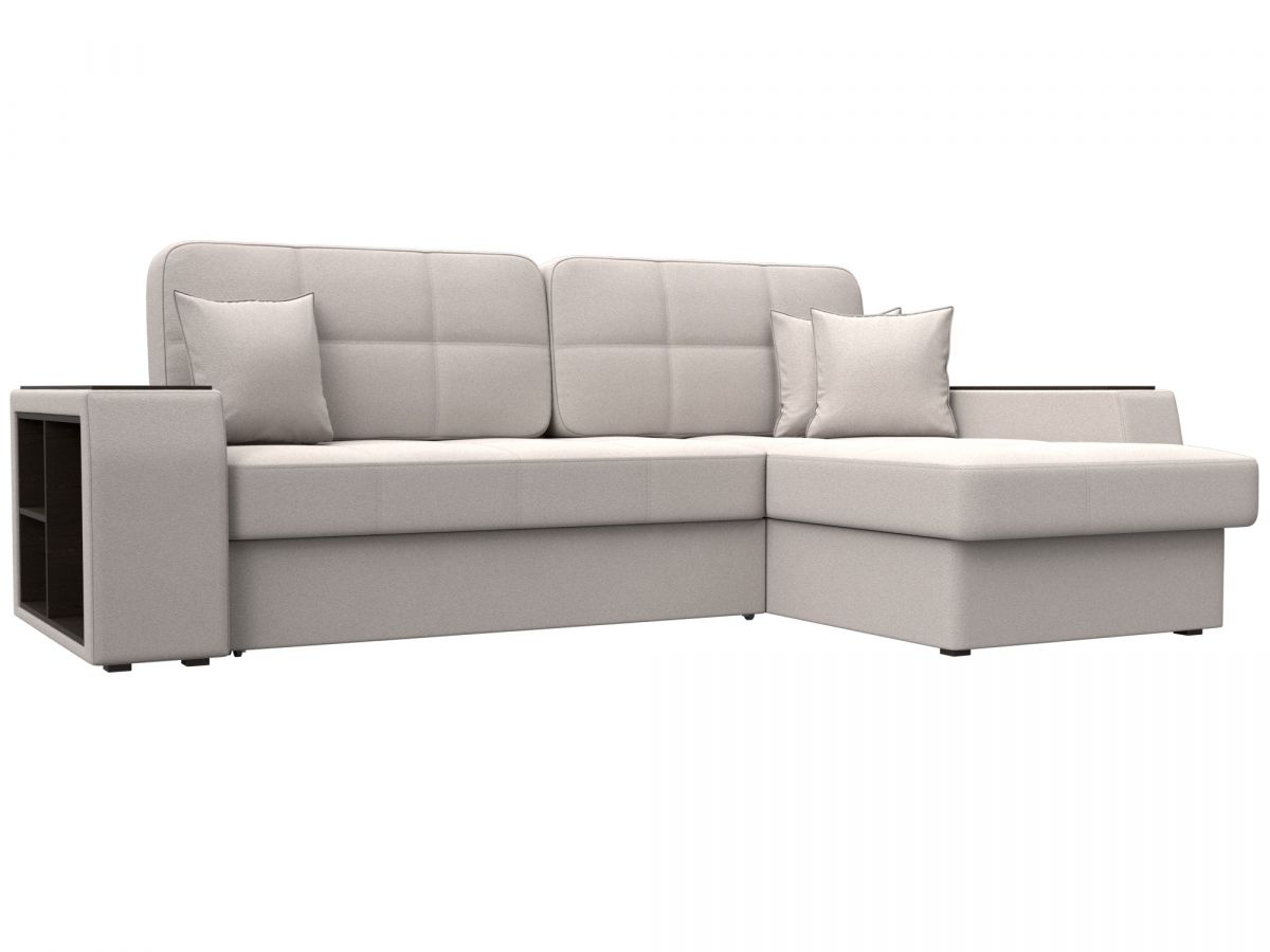 128082 Диван угловой Брюссель правый угол | замша | joly 05 бежевый