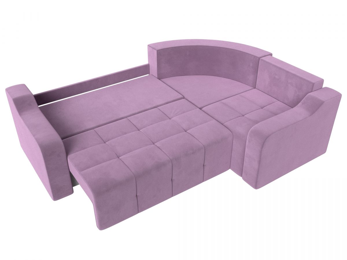 108823 Диван угловой Кембридж правый угол | микровельвет | сиреневый