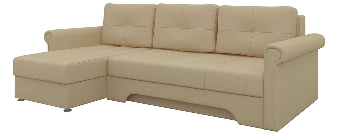 27857L Диван угловой Леон левый угол | экокожа | бежевый