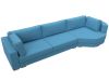 123480 Диван угловой Лига-026 правый угол | рогожка | амур голубой - 5