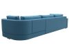 123480 Диван угловой Лига-026 правый угол | рогожка | амур голубой - 6