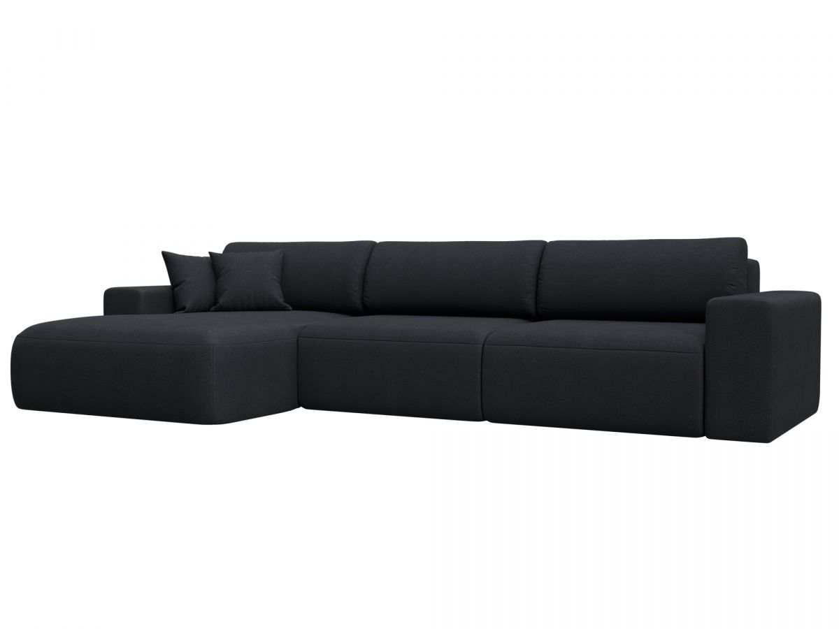 127798L Диван угловой Лига-036 НПБ Классик Лонг левый угол | замша | joly 16 темно-серый