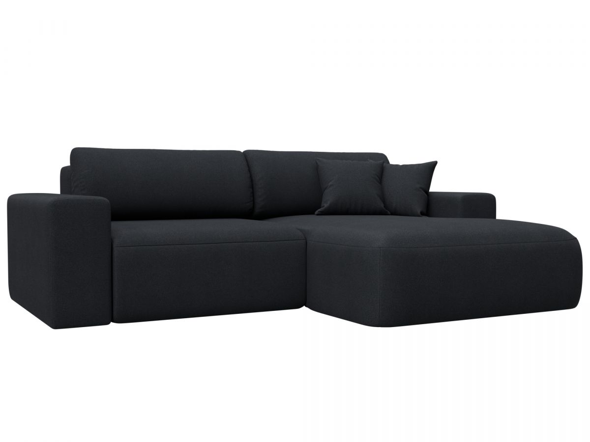 127738 Диван угловой Лига-036 НПБ Классик правый угол | замша | joly 16 темно-серый