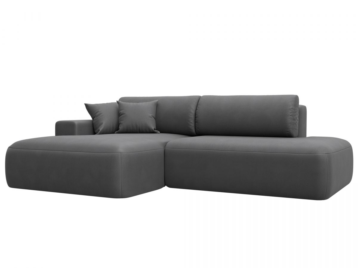 127781L Диван угловой Лига-036 НПБ Модерн левый угол | замша | joly 13 серый