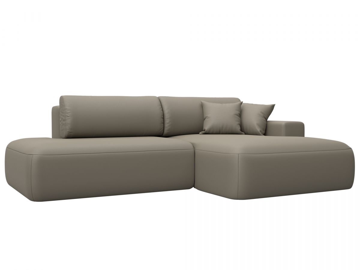 127769 Диван угловой Лига-036 НПБ Модерн правый угол | экокожа | grifon 04 бежевый