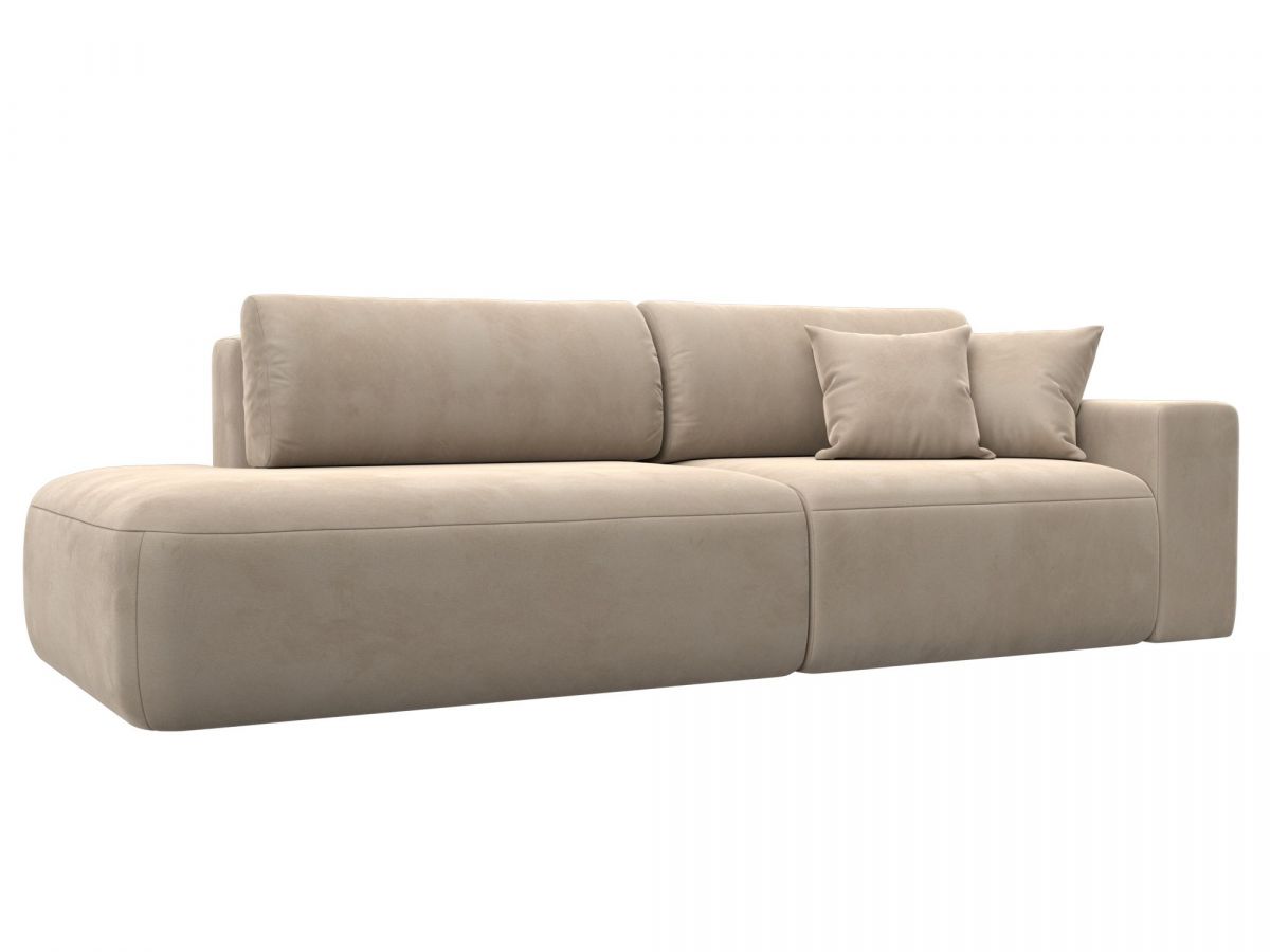 121407 Диван угловой Лига-036 НПБ Модерн правый угол | велюр | бежевый