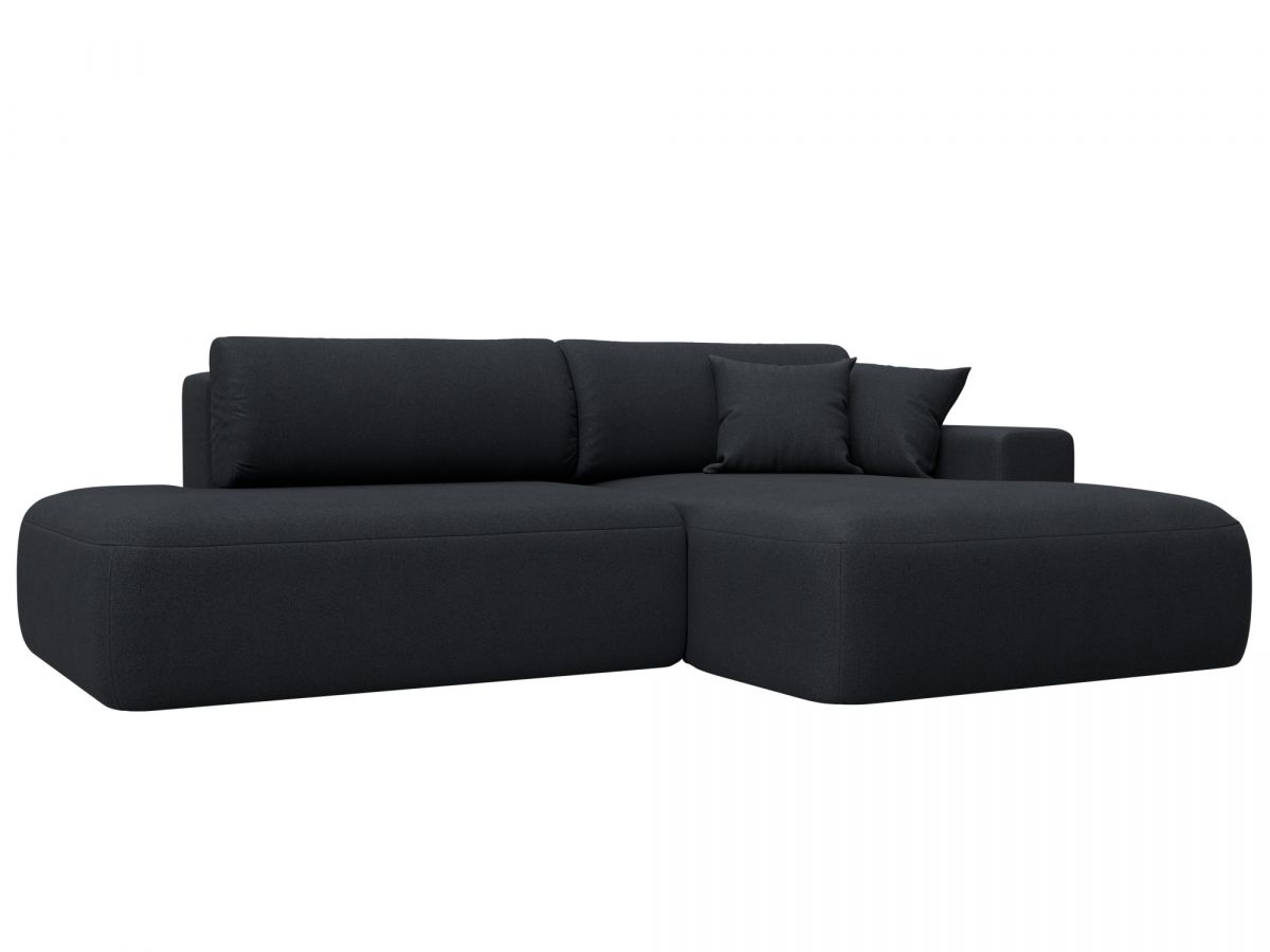 127778 Диван угловой Лига-036 НПБ Модерн правый угол | замша | joly 16 темно-серый