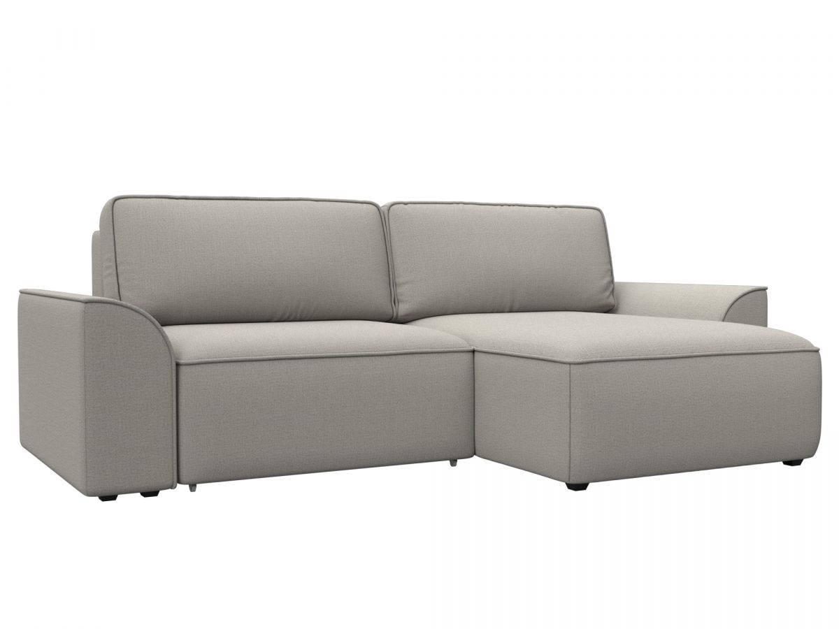 128264 Диван угловой Лига-048 НПБ | рогожка | амур 02 бежевый