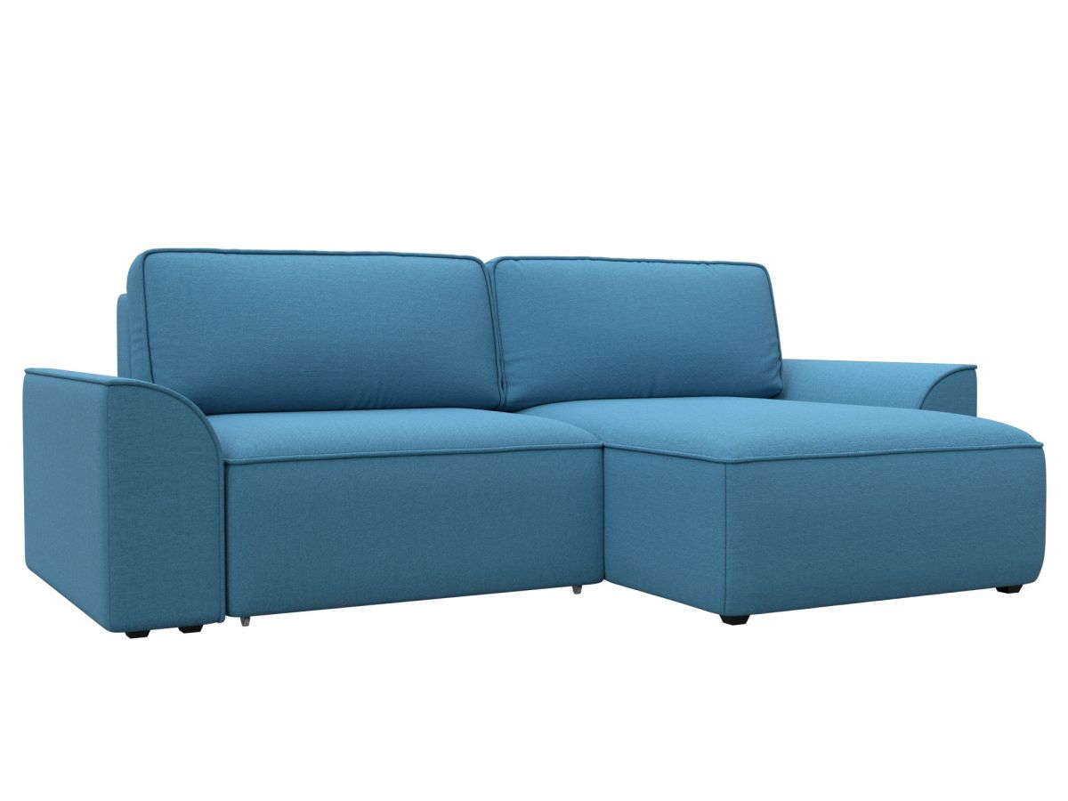 128267 Диван угловой Лига-048 НПБ | рогожка | амур 10 голубой